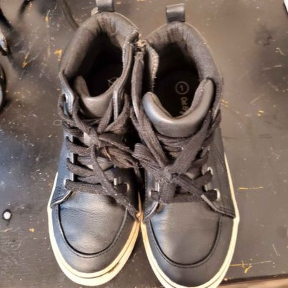 Girls Black high top sneakers